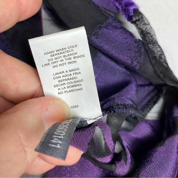 Jeans By Buffalo Top Black Burnout Sheer Velvet Fringe Whimsigoth Fairy Sz M - Picture 6 of 9